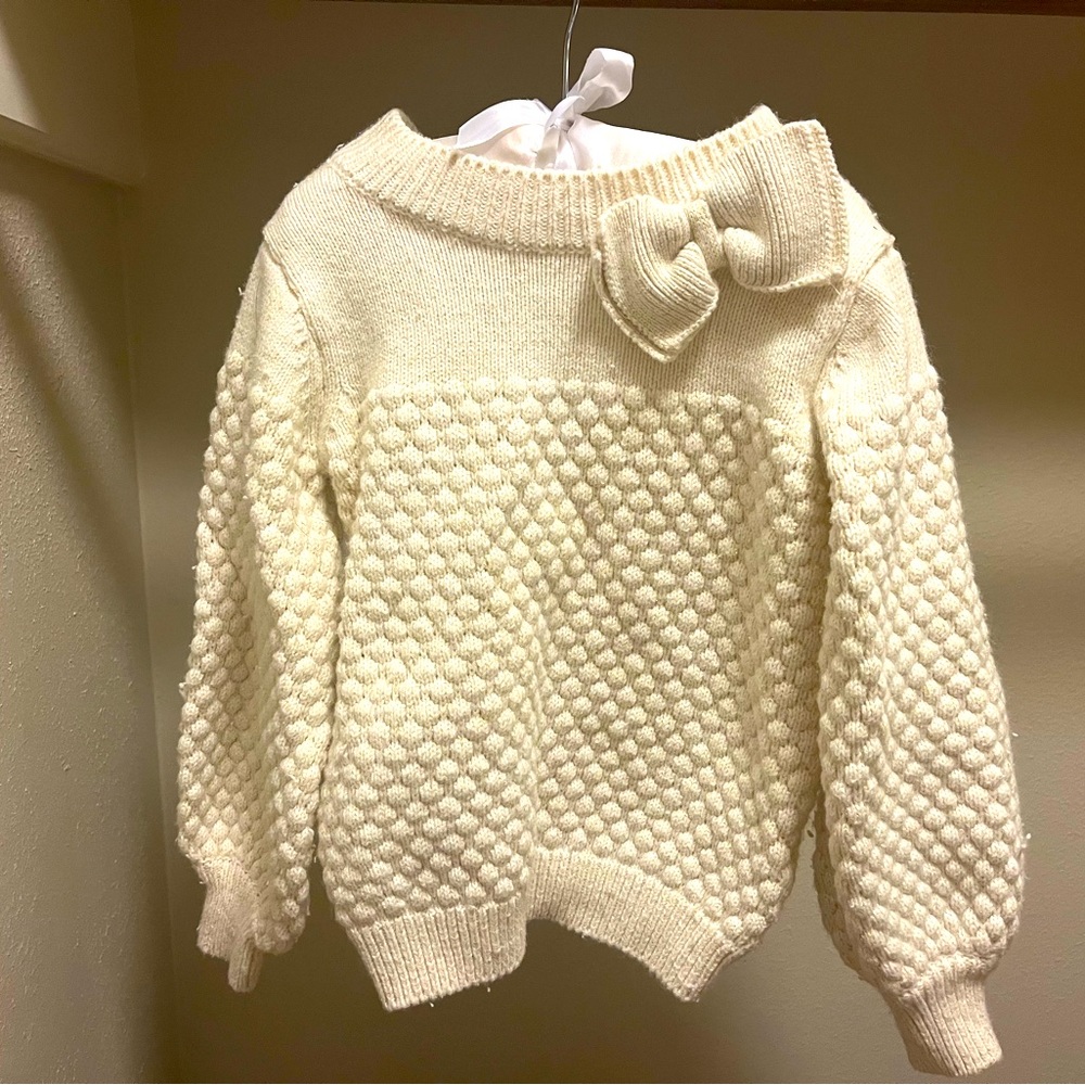 Toddler Sweater with Bow